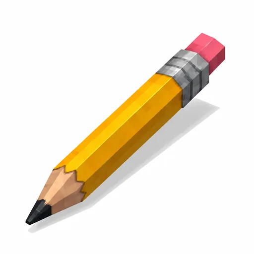 Ein gelber Holzstift mit sichtbarer Graphitspitze.